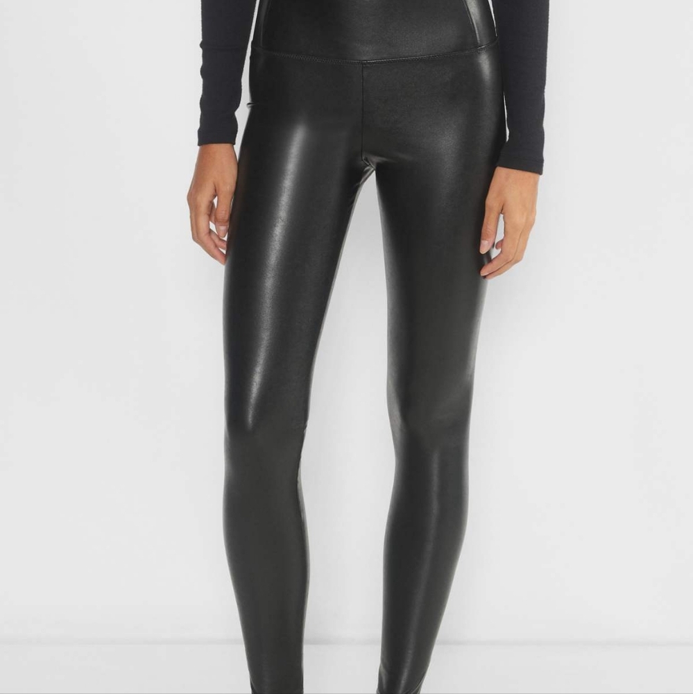 Aritzia Daria Faux Leather Pants - High Rise, Black, Size Small